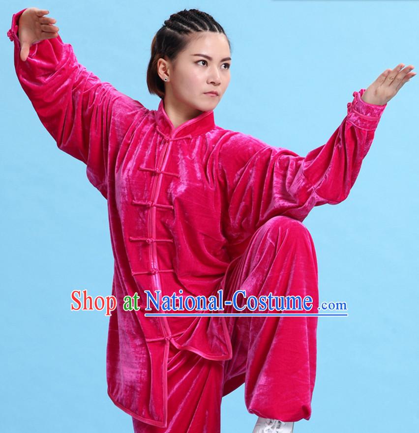 Top Tai Chi Uniforms Kung Fu Costume Martial Arts Kung Fu Training Uniform Gongfu Shaolin Wushu Clothing for Men Women Adults Children