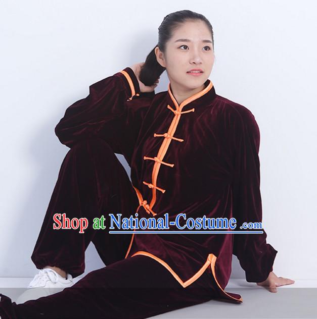 Top Tai Chi Uniforms Kung Fu Costume Martial Arts Kung Fu Training Uniform Gongfu Shaolin Wushu Clothing for Men Women Adults Children