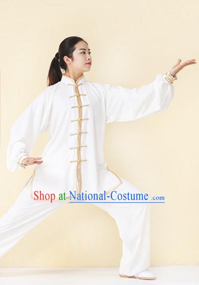 Top Tai Chi Uniforms Kung Fu Costume Martial Arts Kung Fu Training Uniform Gongfu Shaolin Wushu Clothing for Men Women Adults Children