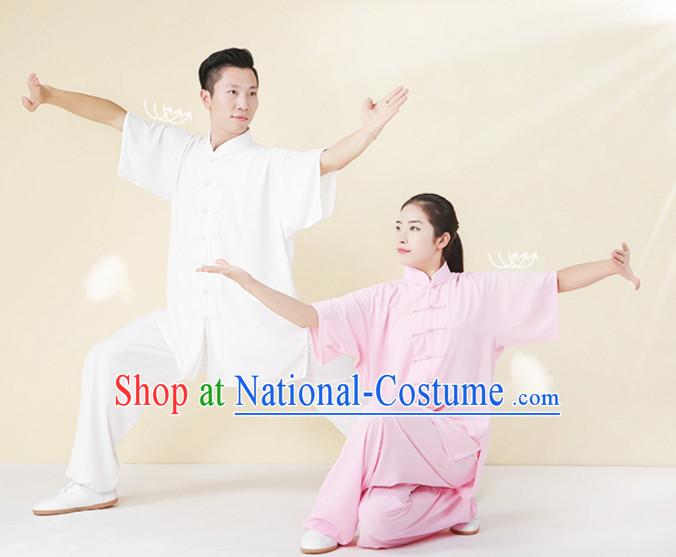 Top Tai Chi Uniforms Kung Fu Costume Martial Arts Kung Fu Training Uniform Gongfu Shaolin Wushu Clothing for Men Women Adults Children