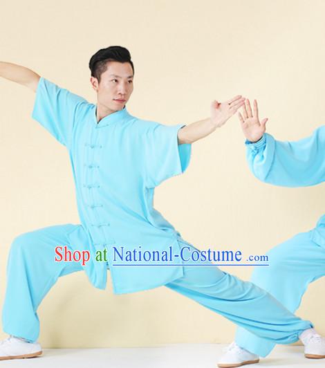 Top Tai Chi Uniforms Kung Fu Costume Martial Arts Kung Fu Training Uniform Gongfu Shaolin Wushu Clothing for Men Women Adults Children