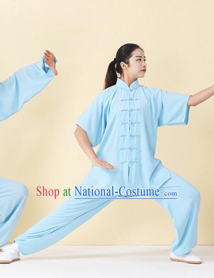 Top Tai Chi Uniforms Kung Fu Costume Martial Arts Kung Fu Training Uniform Gongfu Shaolin Wushu Clothing for Men Women Adults Children