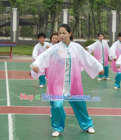 Top Tai Chi Uniforms Kung Fu Uniform Martial Arts Suits Mulan Fan Outfits