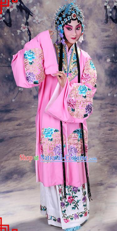 Top Traditional Chinese Beijing Opera Embroidered Hua Dan Long Robe Water Sleeves Costumes