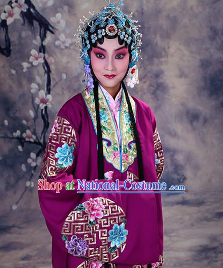 Top Traditional Chinese Beijing Opera Embroidered Hua Dan Long Robe Water Sleeves Costumes