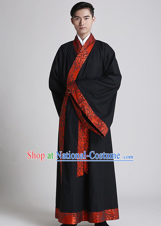 Chinese Style Dresses Kimono Dress Han Dynasty Outfit Complete Set for Men and Women