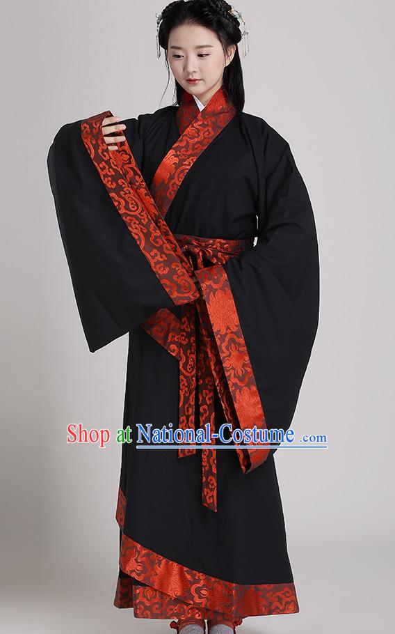 Chinese Style Dresses Kimono Dress Han Dynasty Outfit Complete Set for Men and Women