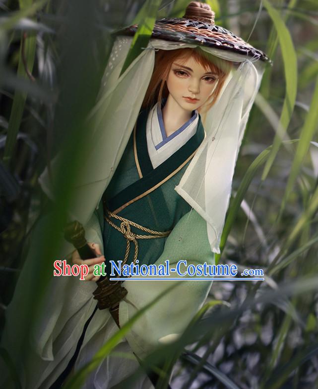 Chinese Style Dresses Chinese Swordsman Clothing Clothes Han Chinese Costume Hanfu for Men Adults Children