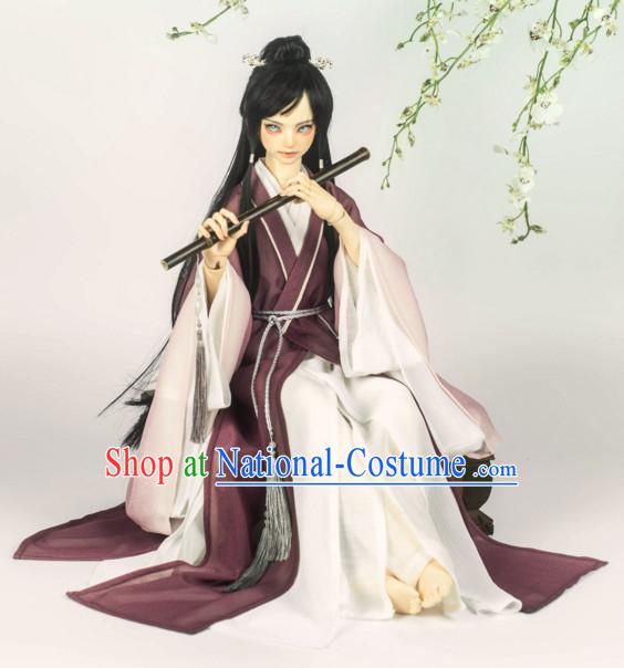 Chinese Style Dresses Chinese Musician Clothing Clothes Han Chinese Costume Hanfu for Men Adults Children