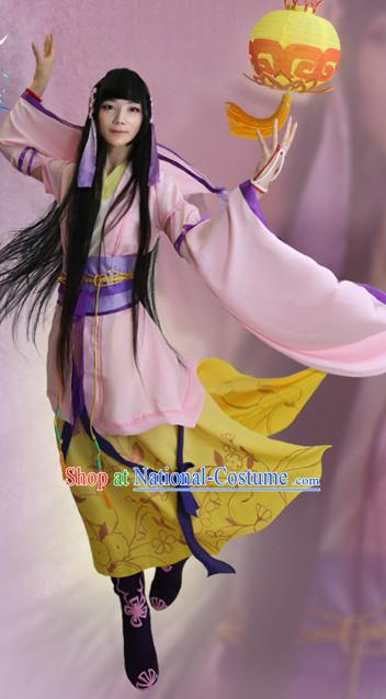 Chinese Style Dresses Chinese Fairy Clothing Clothes Han Chinese Costume Hanfu and Hair Jewelry Complete Set for Women Adults Children