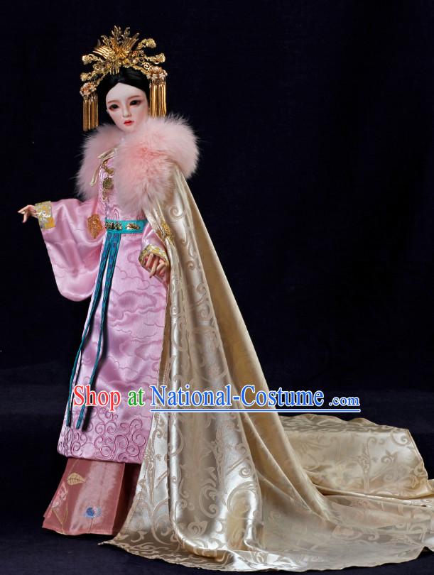 Ancient Chinese Female Princess Queen Empress Black Wigs and Hair Accessories Set