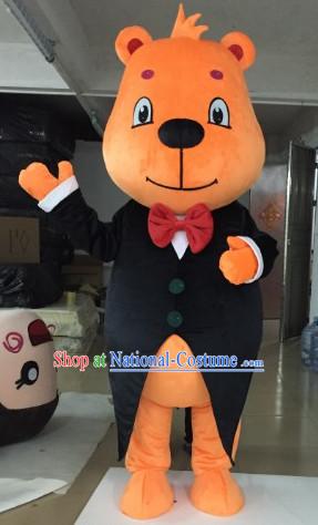 Free Design Professional Custom Made Mascot Costume Customized Mascots Costumes Bear Gentleman Mascot Costumes