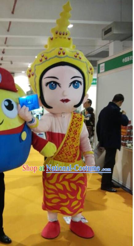 Free Design Professional Custom Mascot Uniforms Mascot Outfits Customized Commerical Thailand Princess Mascots Costumes