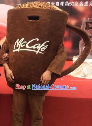 Free Design Professional Custom Mascot Uniforms Mascot Outfits Customized Cute Cartoon Character Coffee Cup Mascot Costumes