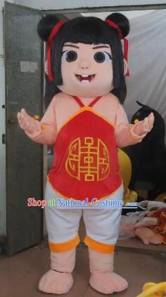 Professional Custom Mascot Uniforms Mascot Outfits Customized Cartoon Character Ne Zha Chinese Doll Mascot Costumes