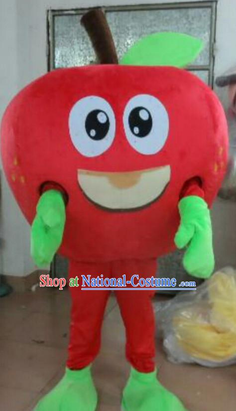 Professional Custom Mascot Uniforms Mascot Outfits Customized Fruit Cartoon Character Walking Apple Mascot Costumes