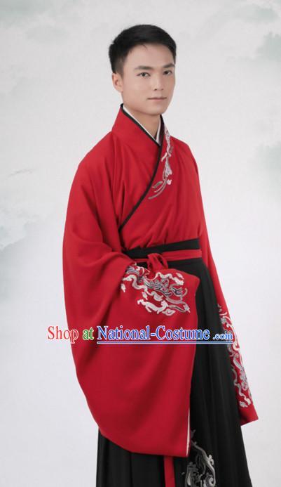 Chinese Style Dresses Kimono Dress Han Dynasty Male Outfits Complete Set for Men