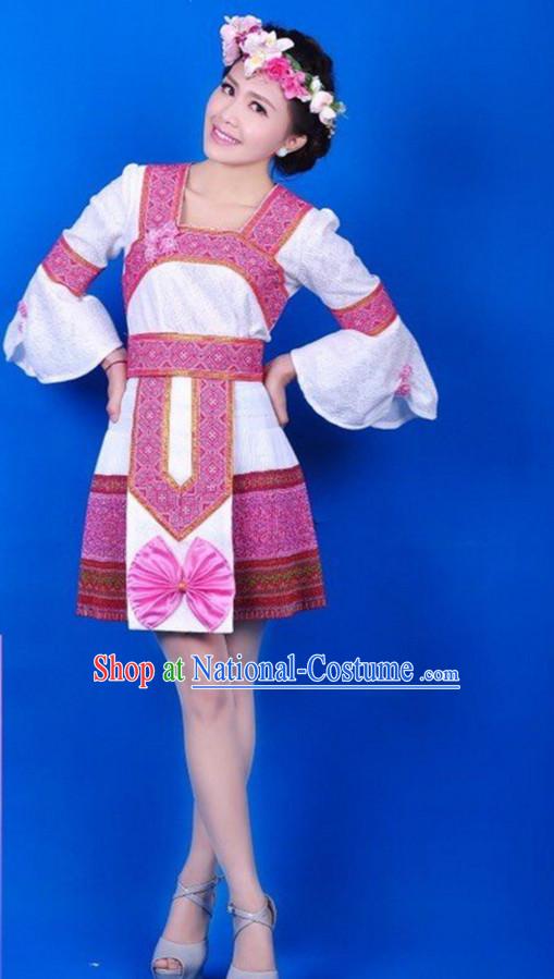 Chinese Traditional Miao Minority Clothing Complete Set for Women