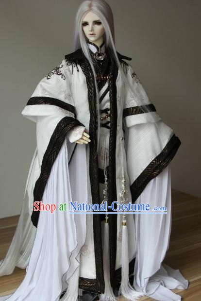 Chinese Ancient Guzhuang Prince Costumes Complete Set for Men