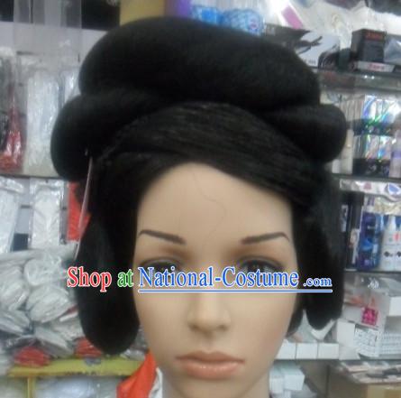 Ancient Chinese Style Princess Empress Black Hair Wigs for Women Girls Adults Children