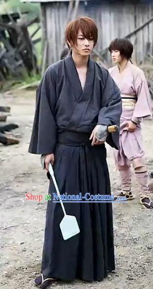 Traditional Japanese Ancient Swordsman Swordmen Costumes for Men