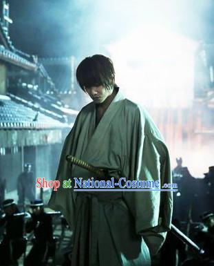 Traditional Japanese Ancient Swordsman Swordmen Costumes Complete Set for Men