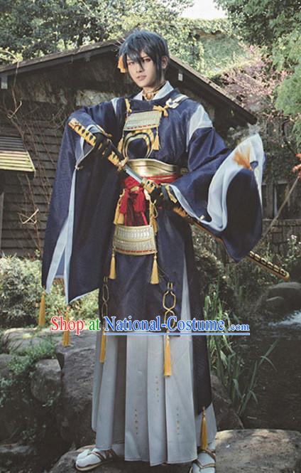 Japanese Cartoon Character Swordsman Swordmen Cosplay Costumes Complete Set for Men or Women