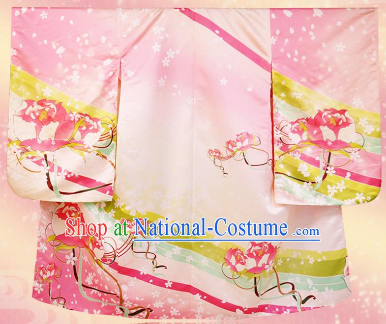 Japanese Princess Kimono Clothes Complete Set for Women