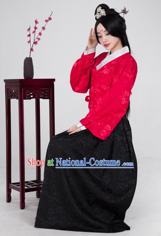 Chinese Ming Dynasty Traditional Suits Complete Set for Women Girls Adults