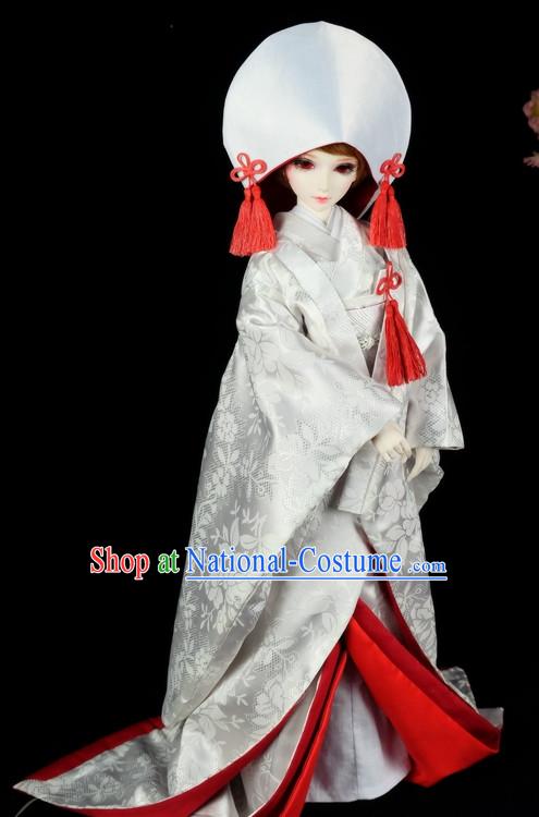 Japanese Traditional Kimono Garments Complete Set for Women Girls Adults