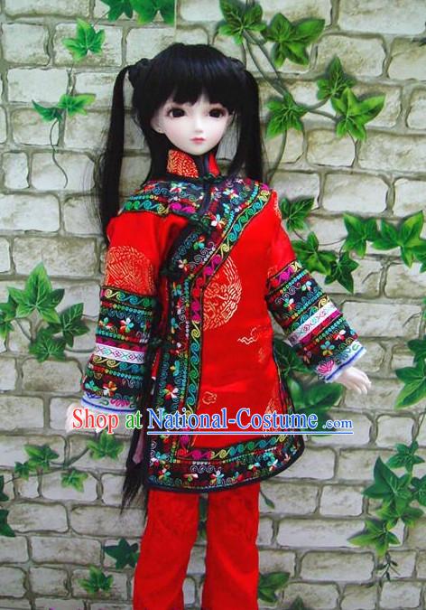 Chinese New Year Dance Costumes Complete Set for Women Girls Adults Children