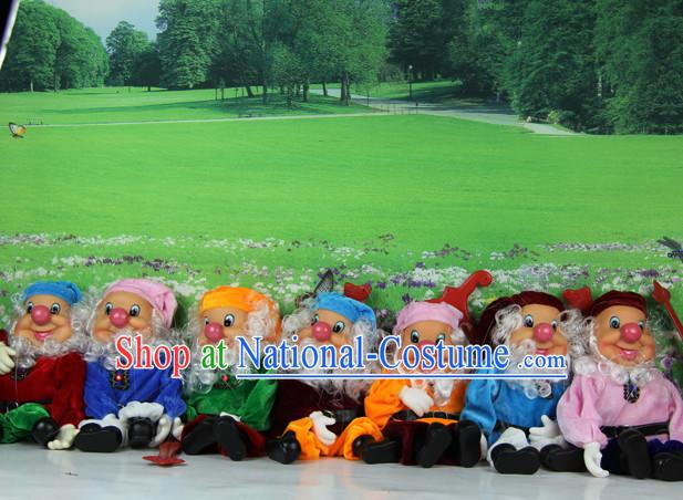 0.42 Meter High Chinese Handmade Dwarf Hand Marionette Puppet Hand Puppets