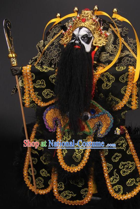 Traditional Chinese Ancient Handmade Gwan Gong Guan Yu General Hand Marionette Puppet Hand Puppets