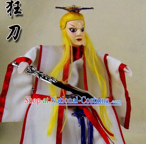 Traditional Chinese Handmade Swordsman Hand Puppets Hand Marionette Puppet