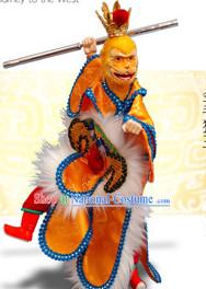 Traditional Chinese Handmade Sun Wukong Journey to the West Hand Puppets Hand Marionette Puppet