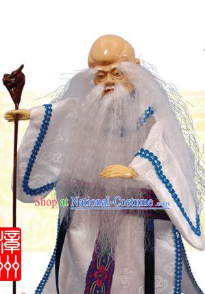 Traditional Chinese Handmade God of Longevity Hand Puppets Hand Marionette Puppet