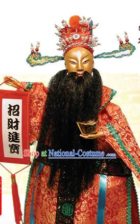 Traditional Chinese Handmade The God of Happiness Hand Puppets Hand Marionette Puppet