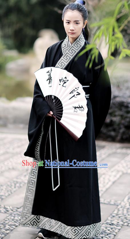 Ancient Chinese Han Dynasty Clothing Complete Set for Men