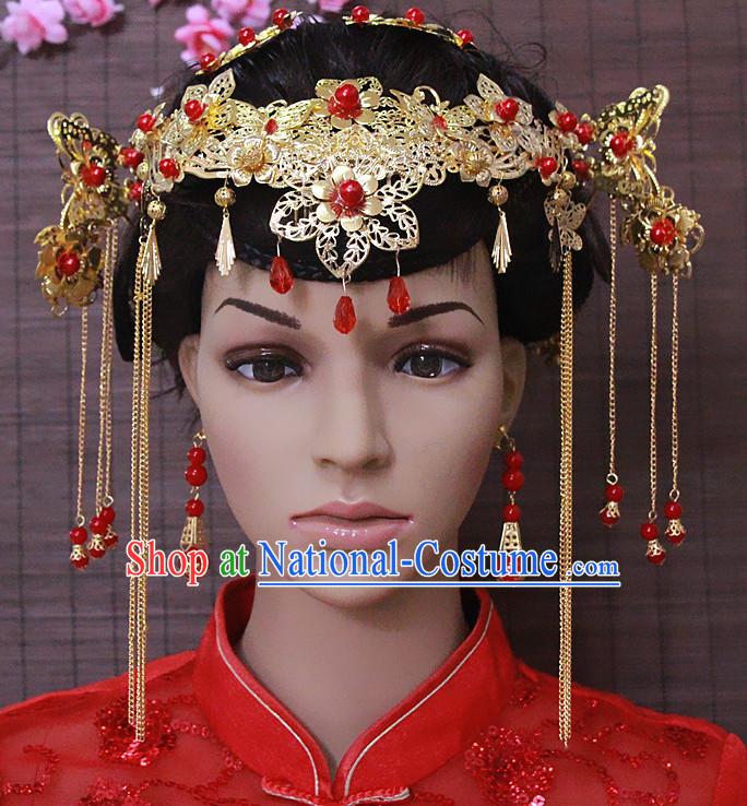 Top Chinese Classic Wedding Headpieces Accessories Jewelry for Brides