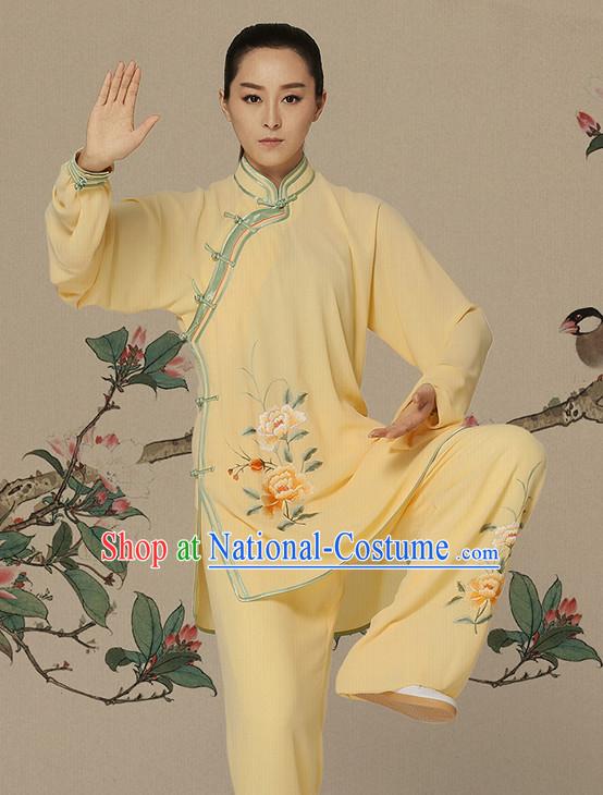 Top Kung Fu Competition Suits Kung Fu Gi Kung Fu Apparel Oriental Dress Wing Chun Apparel Taiji Uniform Chinese Kung Fu Outfit for Men Women Kids  Adults