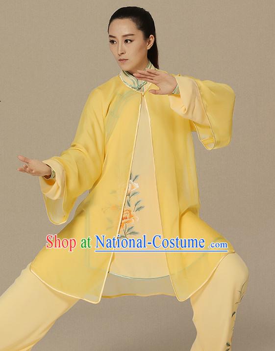 Top Kung Fu Competition Suits Kung Fu Gi Kung Fu Apparel Oriental Dress Wing Chun Apparel Taiji Uniform Chinese Kung Fu Outfit for Men Women Kids  Adults