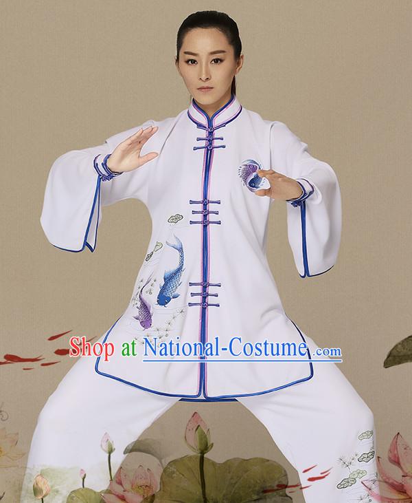 Top Kung Fu Competition Suits Kung Fu Gi Tai Chi Apparel Oriental Dress Wing Chun Apparel Taiji Uniform Chinese Kung Fu Outfit for Men Women Kids  Adults