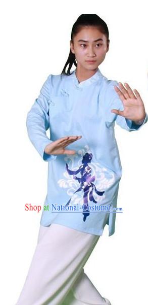 Chinese Traditional Kung Fu Practice and Competition Costume Wing Chun Apparel Taiji Tai Chi Uniform for Adults Children Women Girls