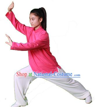 Chinese Traditional Kung Fu Practice and Competition Costume Wing Chun Apparel Taiji Tai Chi Uniform for Adults Children Women Girls