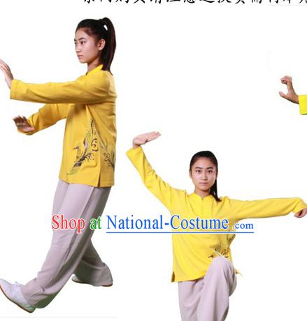 Chinese Traditional Kung Fu Practice and Competition Costume Wing Chun Apparel Taiji Tai Chi Uniform for Adults Children Women Girls