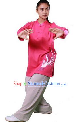 Chinese Traditional Kung Fu Practice and Competition Costume Wing Chun Apparel Taiji Tai Chi Uniform for Adults Children Women Girls