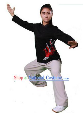 Chinese Traditional Kung Fu Practice and Competition Costume Wing Chun Apparel Taiji Tai Chi Uniform for Adults Children Women Girls