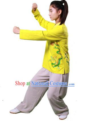 Chinese Traditional Kung Fu Practice and Competition Costume Wing Chun Apparel Taiji Tai Chi Uniform for Adults Children Women Girls