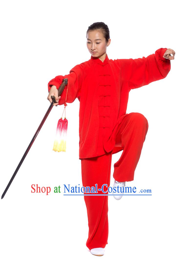 Chinese Traditional Kung Fu Martial Arts Practice and Competition Costume Wing Chun Apparel Taiji Tai Chi Uniform for Adults Children Men Women Boys Girls