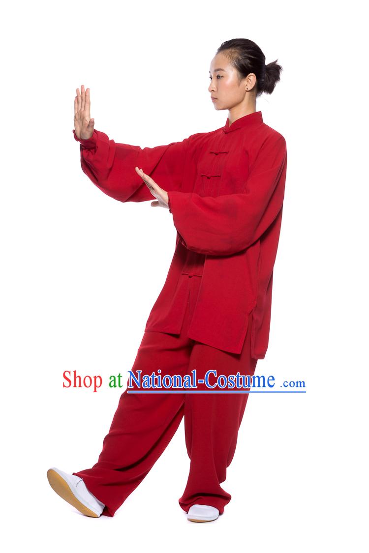 Chinese Traditional Kung Fu Martial Arts Practice and Competition Costume Wing Chun Apparel Taiji Tai Chi Uniform for Adults Children Men Women Boys Girls